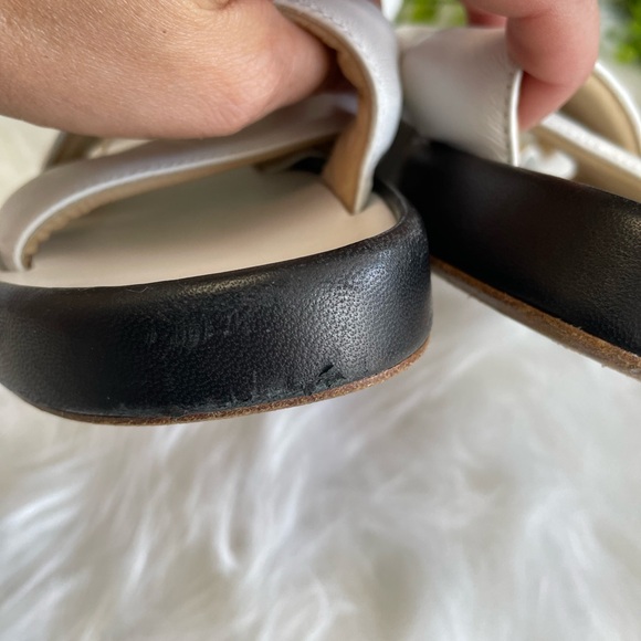 Rag & bone NY white Venus leather ankle cuff flat form sandals sz 36 (5.5-6) - Picture 7 of 7